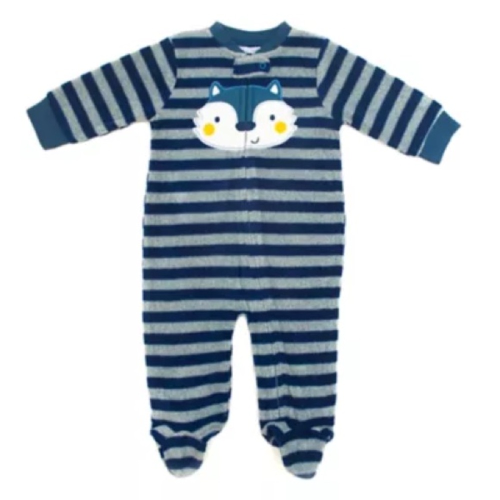 Rene Rofe Baby Striped Fleece Footie | 3-6 M - Picture 8 of 8